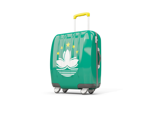 Suitcase with flag. Download flag icon of Macao at PNG format