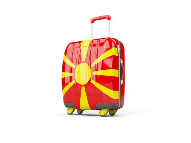 Suitcase with flag. Download flag icon of Macedonia at PNG format