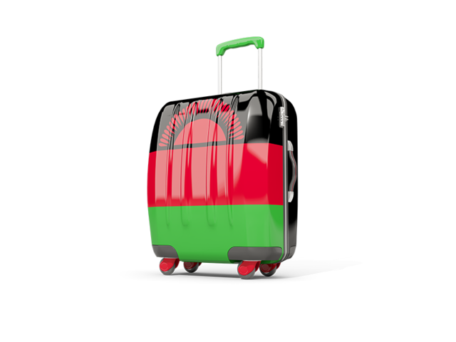 Suitcase with flag. Download flag icon of Malawi at PNG format