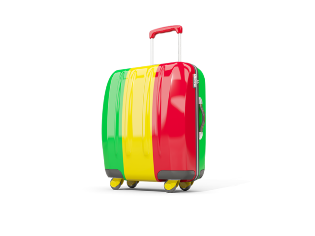 Suitcase with flag. Download flag icon of Mali at PNG format