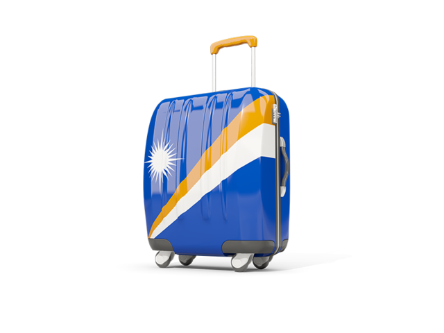 Suitcase with flag. Download flag icon of Marshall Islands at PNG format