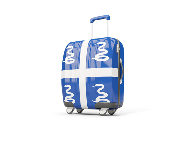 Suitcase with flag. Download flag icon of Martinique at PNG format