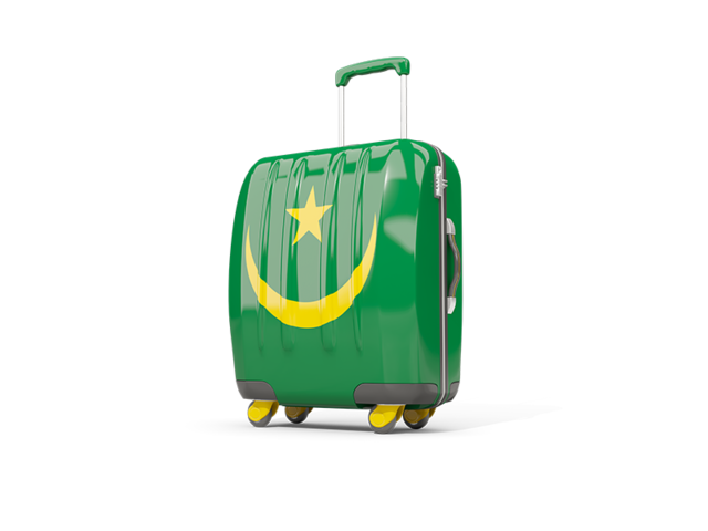 Suitcase with flag. Download flag icon of Mauritania at PNG format