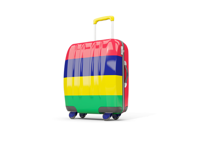Suitcase with flag. Download flag icon of Mauritius at PNG format