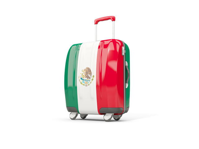 Suitcase with flag. Download flag icon of Mexico at PNG format