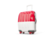 Monaco. Suitcase with flag. Download icon.