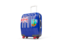 Montserrat. Suitcase with flag. Download icon.