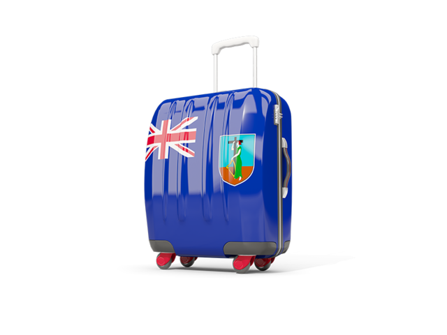 Suitcase with flag. Download flag icon of Montserrat at PNG format