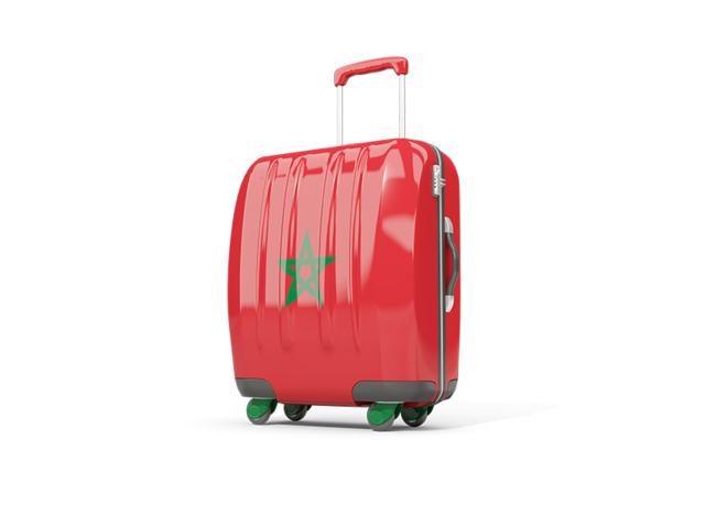 Suitcase with flag. Download flag icon of Morocco at PNG format