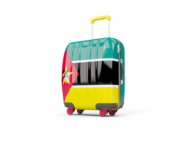 Suitcase with flag. Download flag icon of Mozambique at PNG format