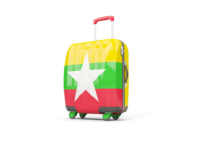 Suitcase with flag. Download flag icon of Myanmar at PNG format