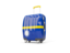 Nauru. Suitcase with flag. Download icon.