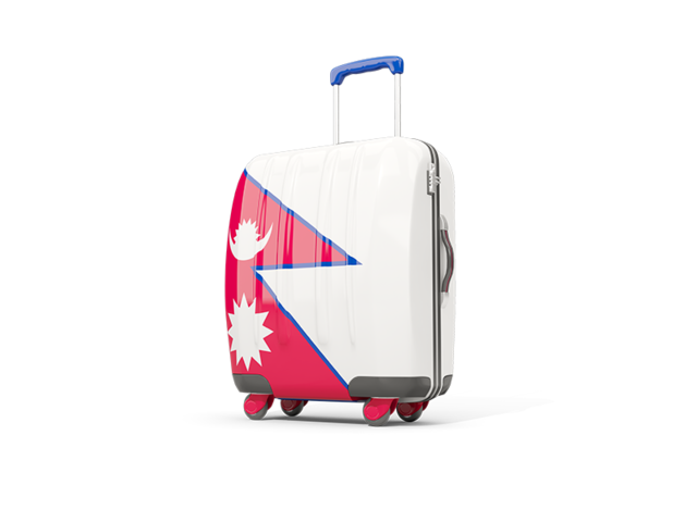 Suitcase with flag. Download flag icon of Nepal at PNG format