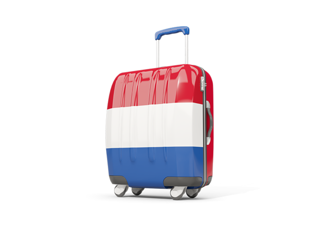 Suitcase with flag. Download flag icon of Netherlands at PNG format