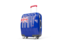 New Zealand. Suitcase with flag. Download icon.