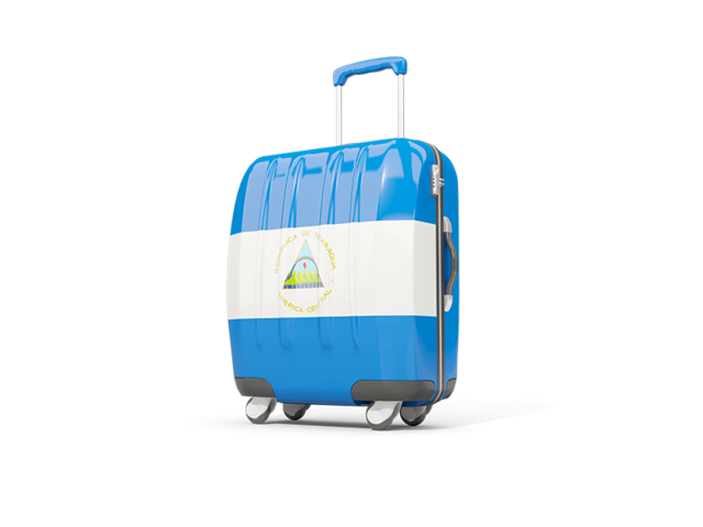 Suitcase with flag. Download flag icon of Nicaragua at PNG format