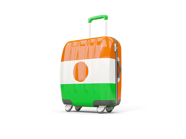 Suitcase with flag. Download flag icon of Niger at PNG format