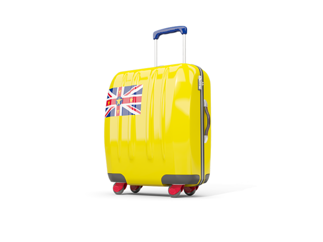Suitcase with flag. Download flag icon of Niue at PNG format