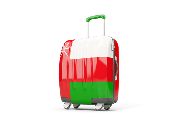 Suitcase with flag. Download flag icon of Oman at PNG format