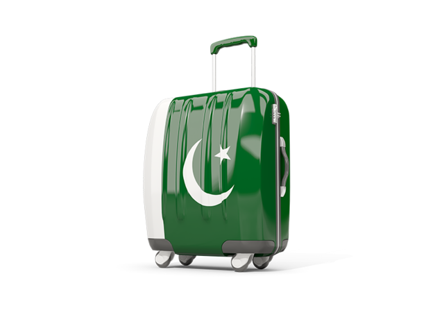 Suitcase with flag. Download flag icon of Pakistan at PNG format