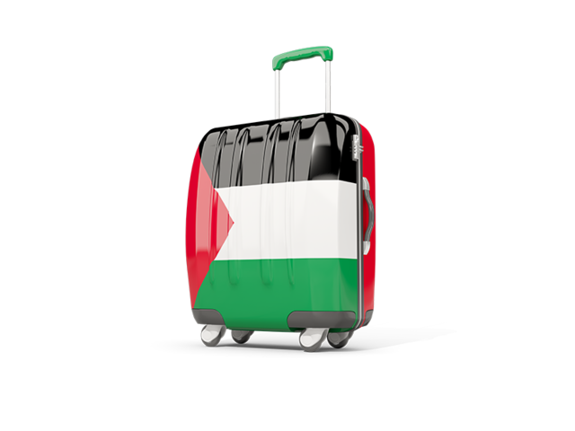 Suitcase with flag. Download flag icon of Palestinian territories at PNG format