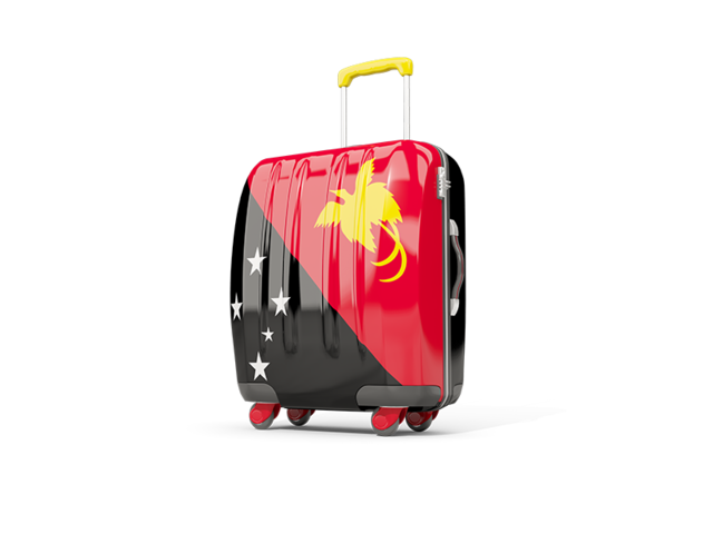 Suitcase with flag. Download flag icon of Papua New Guinea at PNG format