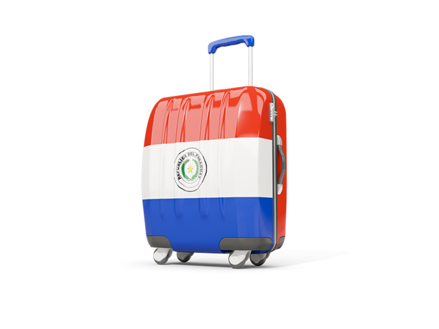Suitcase with flag. Download flag icon of Paraguay at PNG format