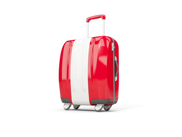 Suitcase with flag. Download flag icon of Peru at PNG format