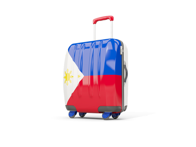 Suitcase with flag. Download flag icon of Philippines at PNG format