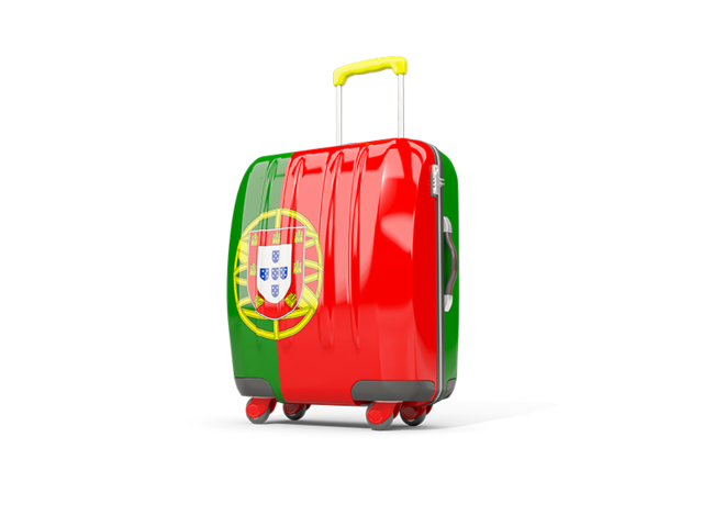 Suitcase with flag. Download flag icon of Portugal at PNG format