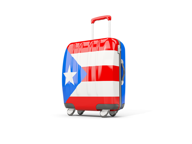 Чемодан с флагом. Скачать флаг. Пуэрто-Рико