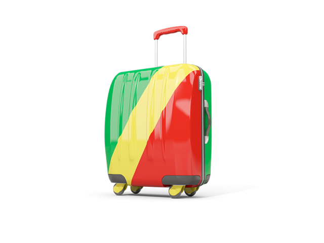 Suitcase with flag. Download flag icon of Republic of the Congo at PNG format