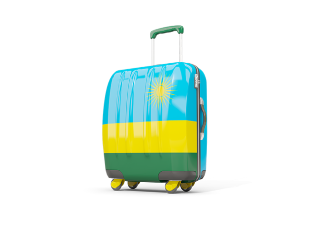 Suitcase with flag. Download flag icon of Rwanda at PNG format