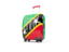 Saint Kitts and Nevis. Suitcase with flag. Download icon.