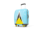 Saint Lucia. Suitcase with flag. Download icon.