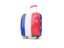 Saint Martin. Suitcase with flag. Download icon.