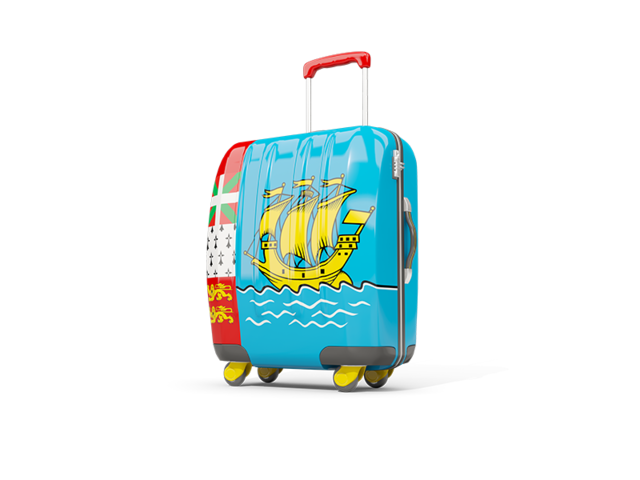 Suitcase with flag. Download flag icon of Saint Pierre and Miquelon at PNG format
