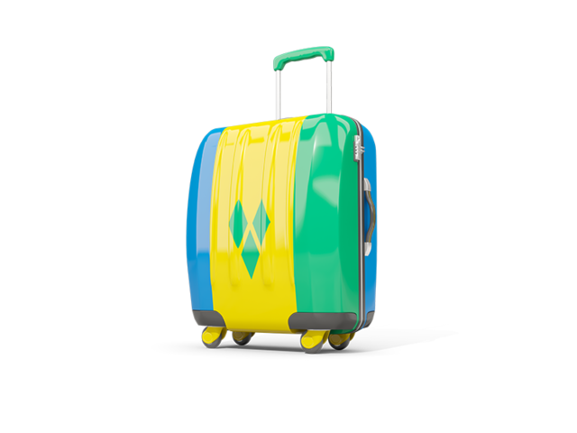 Suitcase with flag. Download flag icon of Saint Vincent and the Grenadines at PNG format