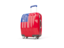 Samoa. Suitcase with flag. Download icon.