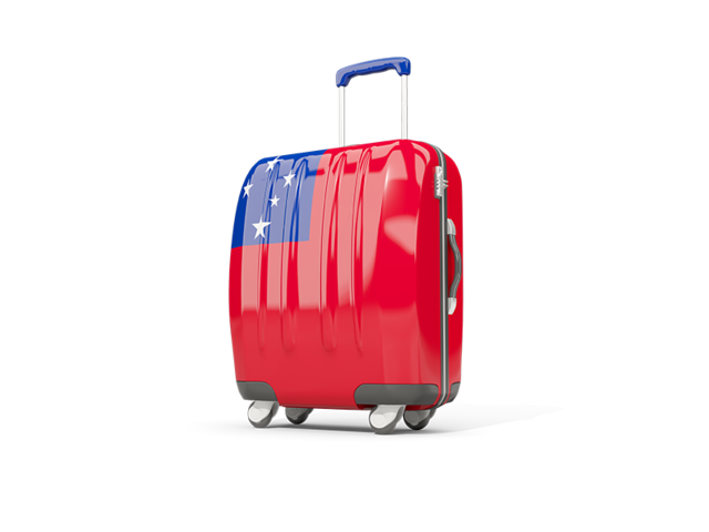 Suitcase with flag. Download flag icon of Samoa at PNG format