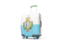 San Marino. Suitcase with flag. Download icon.