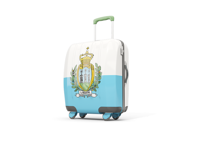 Suitcase with flag. Download flag icon of San Marino at PNG format