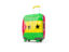 Sao Tome and Principe. Suitcase with flag. Download icon.