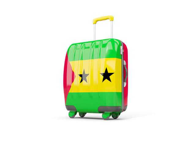 Suitcase with flag. Download flag icon of Sao Tome and Principe at PNG format