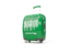 Saudi Arabia. Suitcase with flag. Download icon.