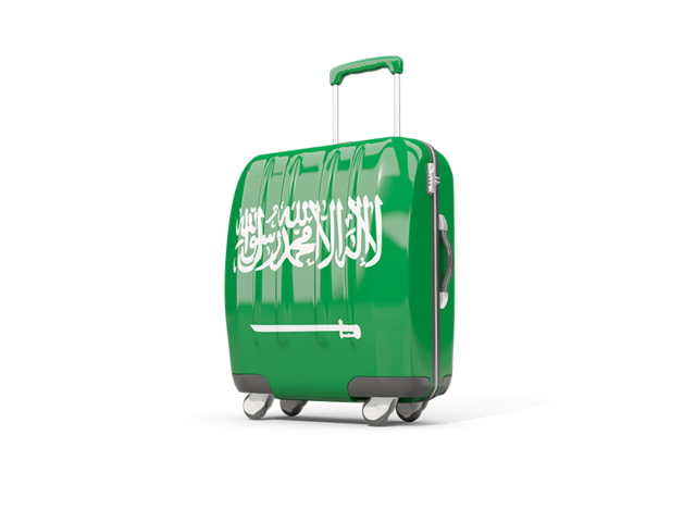 Suitcase with flag. Download flag icon of Saudi Arabia at PNG format