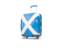 Scotland. Suitcase with flag. Download icon.