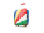Seychelles. Suitcase with flag. Download icon.