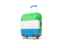 Sierra Leone. Suitcase with flag. Download icon.