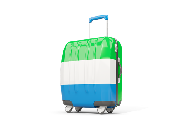 Suitcase with flag. Download flag icon of Sierra Leone at PNG format